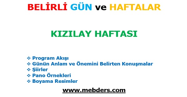 Kızılay Haftası Kutlama Programı